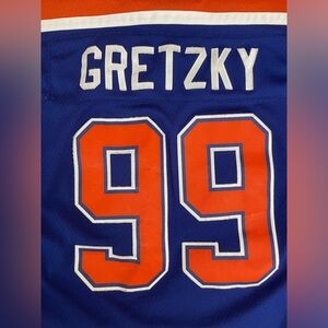 Wayne Gretzky Jersey Youth L/XL Edmonton Oilers Heroes of Hockey Stitched